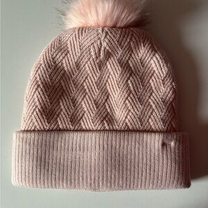 Lululemon Athletica Blush Knit Beanie with Pom Pom